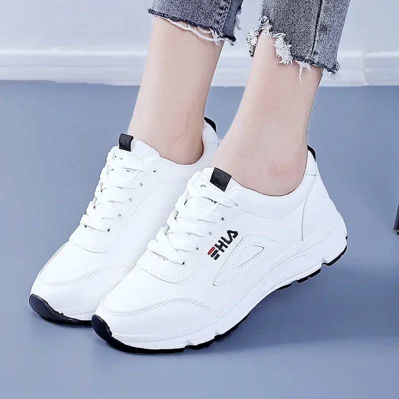 White Shoes for Women Sneakers 2024 Breathable Women's Sports Shoes Outdoor Walking Flats Woman Spring Casual Shoe Lady Sneaker