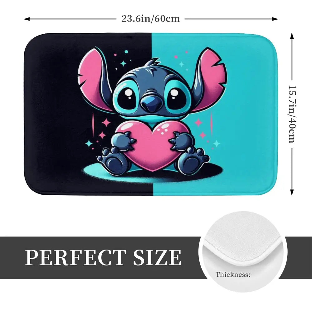 Custom Cartoon Stitch Floor Door Kitchen Bathroom Mat Anti-Slip Outdoor Doormat Bedroom Balcony Entrance Rug Carpet Footpad