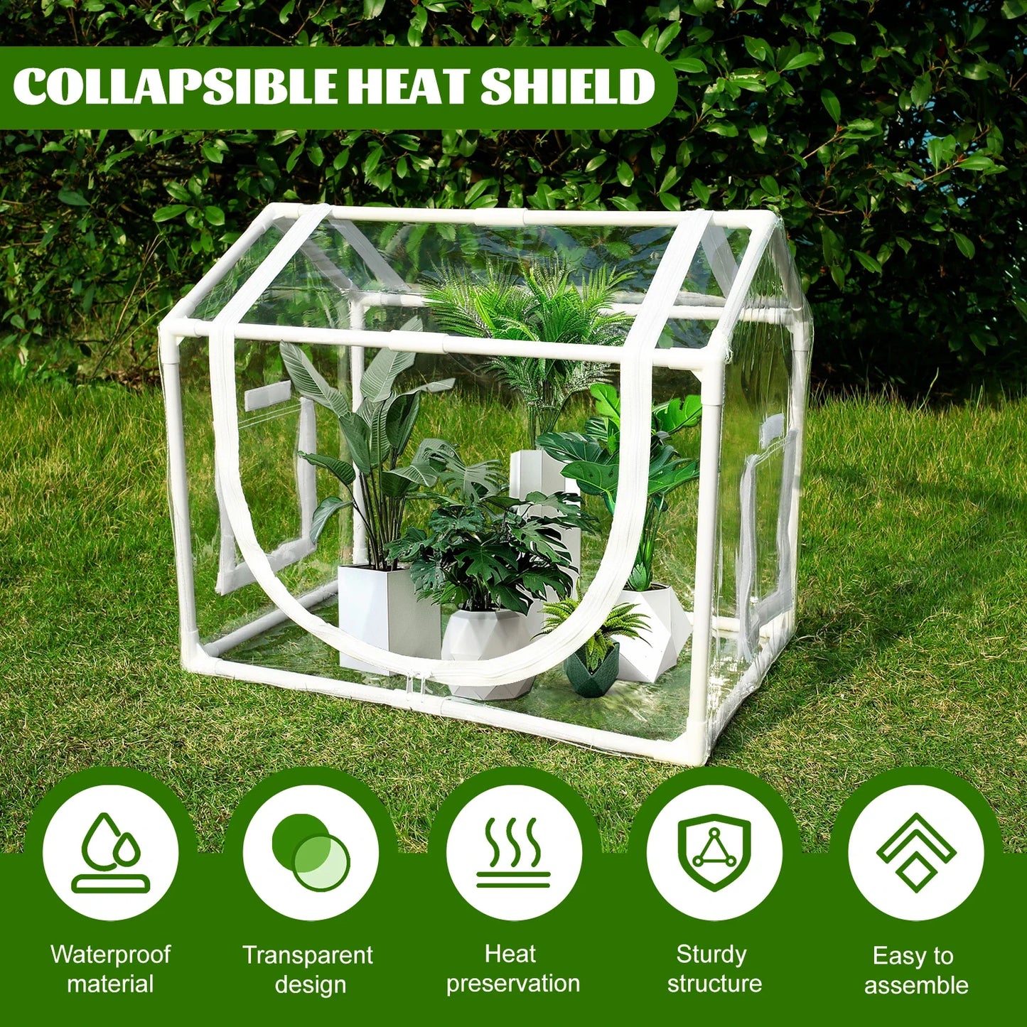 Greenhouse Tent Transparent PVC Indoor Portable Greenhouse Thermostatic Greenhouse Tent Suitable for Backyards Growing Plants