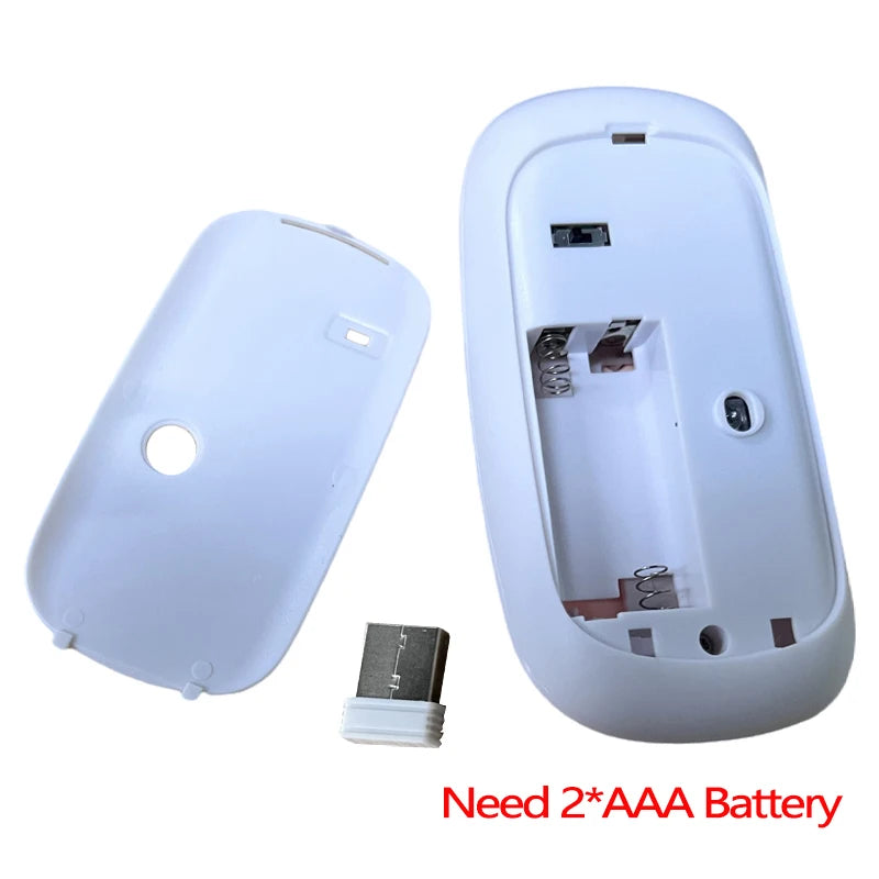 Wireless Maus Slim Bluetooth-kompatibel 2.4G Computer-Mäuse Portable Rechargeable/Battery Cordless Maus für iPad Laptop Desktop