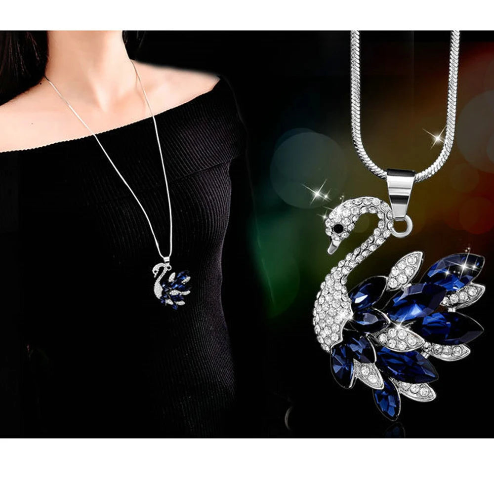 FSUNION 2025 New Elegant Simulated Pearl Choker for Women Silver Color Chain Long Necklaces Pendant Fashion Jewelry Accessories