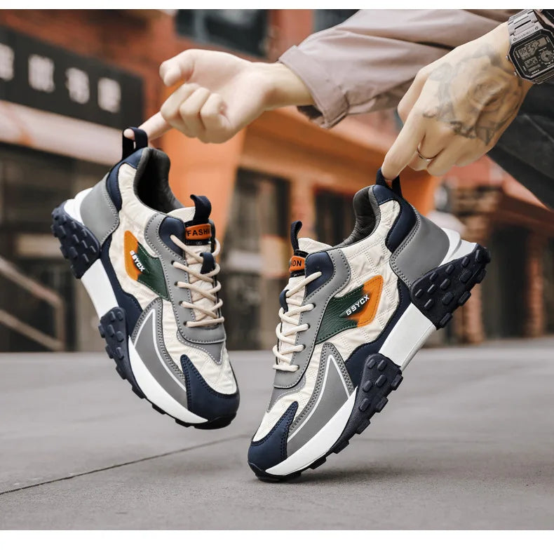 Teniși cu platformă pentru bărbați 2025: Bumbac de lux pentru iarnă - Colecție de alergare mărimi mari