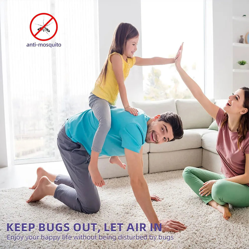 Magnetic Screen Door Screen Hands Free Mesh Partition Heavy Duty Curtain Keeps Bugs Out Frame Hook & Loop Pet and Kid Friendly