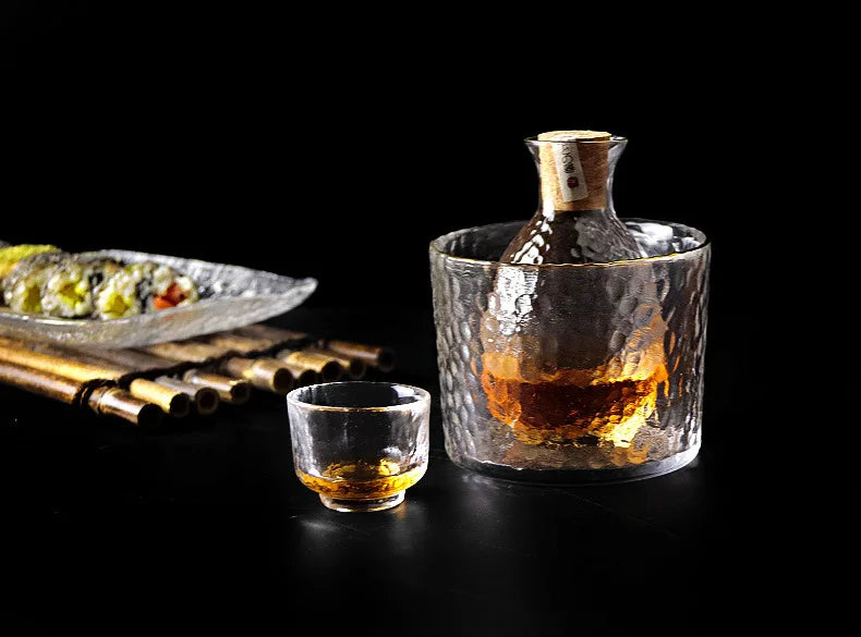 Japanese Sake Jug Set, Wine Glasses, Crystal Pot, Wine Tank Cup Set, Flagon Liquor Glass Dispenser, Creative Wine Cup, Gifts
