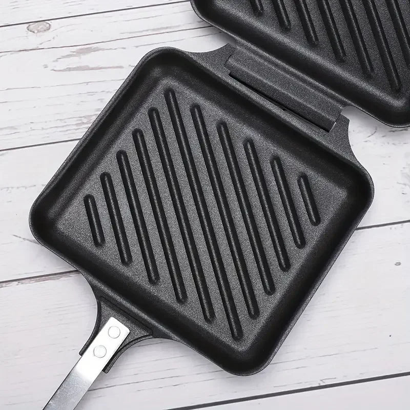 Sandwich-Maker 2025: Non-Stick Camping Sandwich Panini Maker Handle - Double Sided Frying Pan Detachable Grilled Flip Pan Collection