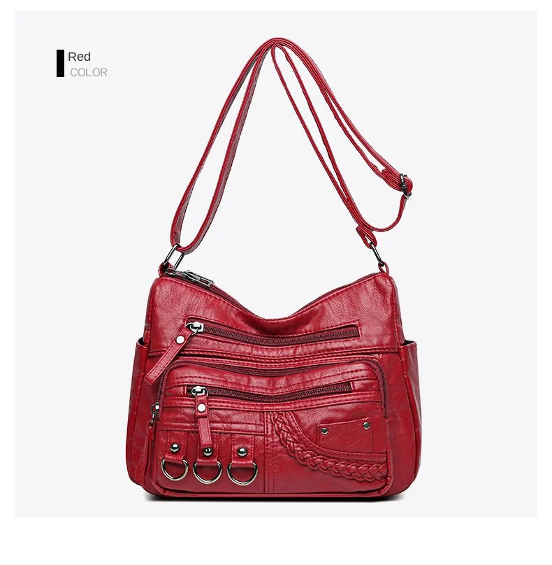 New Arrival Crossbody Shoulder Bag Soft Washed Leather Women's Mini Bag Versatile Handbag
