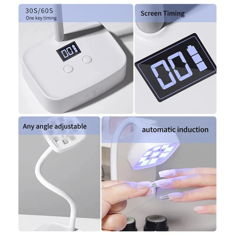 Rechargeable Sun uv Led Nail Lamp Professional uv Light for Gel Nails,Mini Nail Dryer Led uv Light Lamp for Nail Art Salon