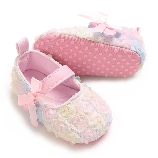 Baby Mädchen Schuhe 2025 - Süße Blume Rutschfeste Sohle Mary Jane Stil - Mode Sandalen Frühling Sommer 0-12M