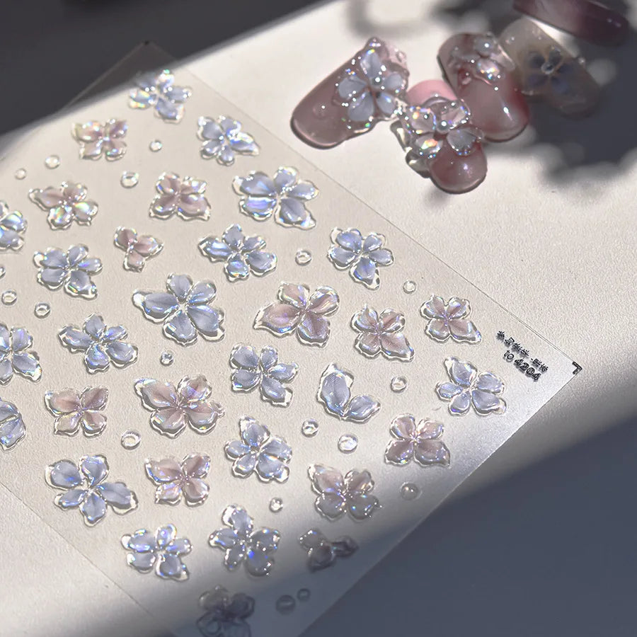 3D Fashion Jelly Nagelsticker Selbstklebend - 1 Stk Sticker