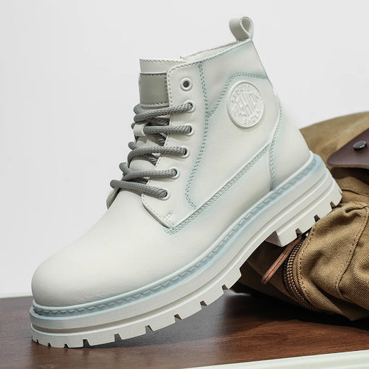 YEISNDOOCN N Vintage Street Boots - Größe EU 41-44, Schnürung Lace-Up, Knöchelhöhe