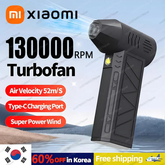 Xiaomi 130000RPM Handheld Brushless Motor 3nd Generation X3 Violent Blower Turbo Jet Fan Wind Speed 52m/s industrial Duct Fan