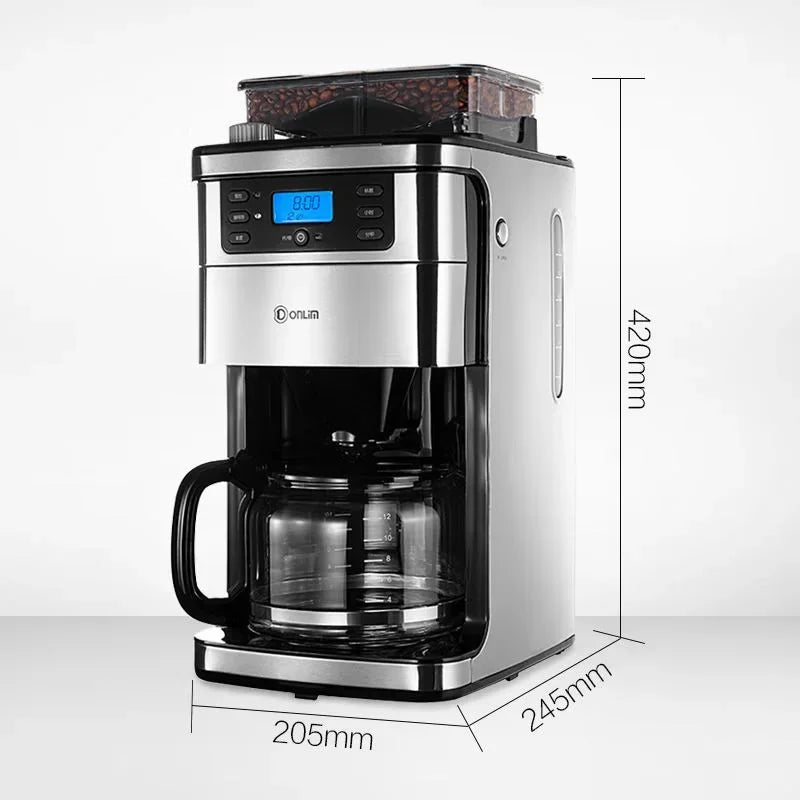 Italian American Automatic Coffee Machine Household Coffee Machine 20bar Extraction Concentration Optional Automatic Grinding