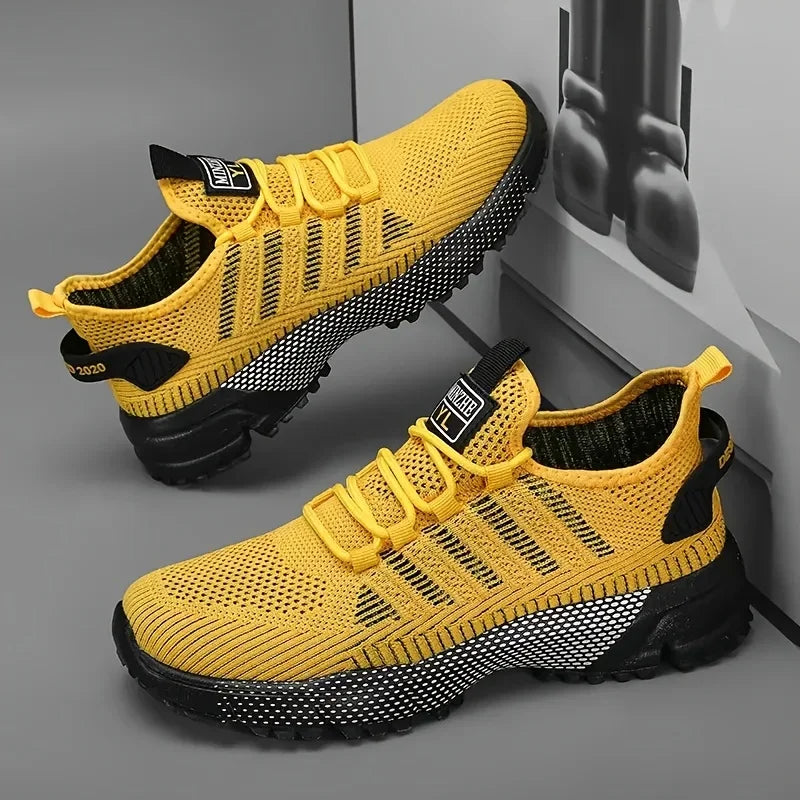 Men's Sneakers Running Shoes for Men Lightweight High Quality Mens Shoes Mesh Casual Sneaker Lace-Up Summer Sports Tennis Shoe