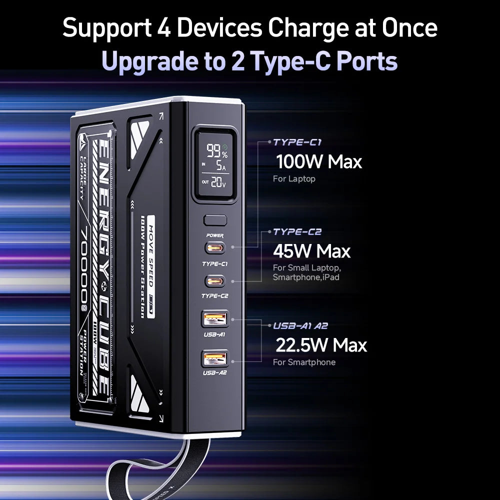 Camping-Laterne 2025: MOVESPEED LED 70000mAh Große Kapazität Rechargeable Notfall-Licht Outdoor-Sammlung