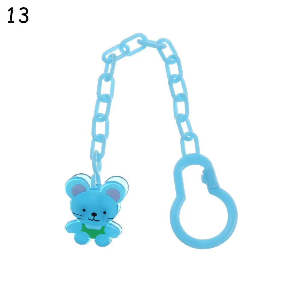 Cartoon Animal Baby Pacifier Clips Baby Pacifier Clip Chain Newborn Dummy Pacifier Chain Clip Holder Baby Pacifier Chain