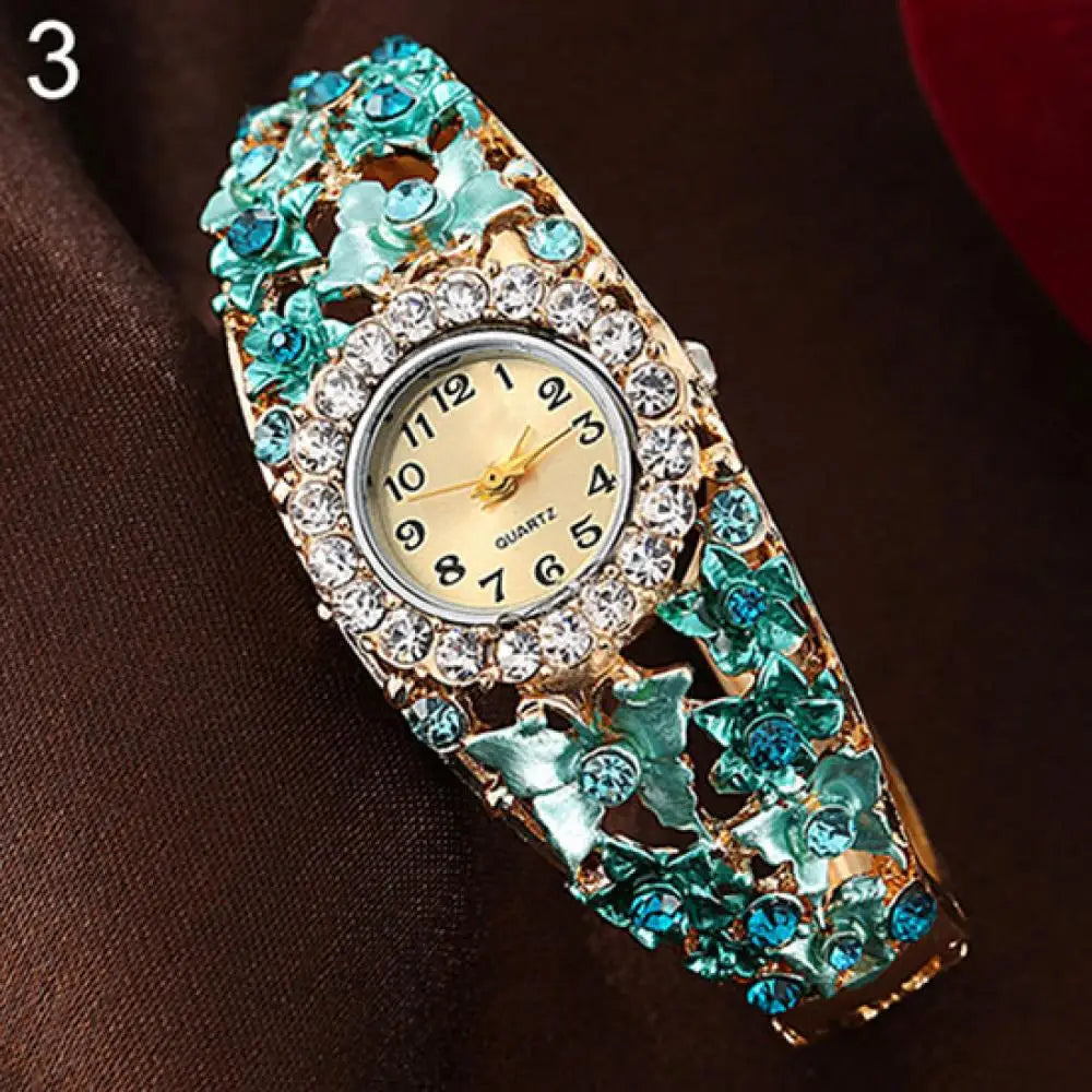 Blume Schmetterling Frauen Uhr 2025 - Zifferblatt Strass Armband Armbanduhr - Fashion Armbanduhr Weiblich Casual Damen Uhren