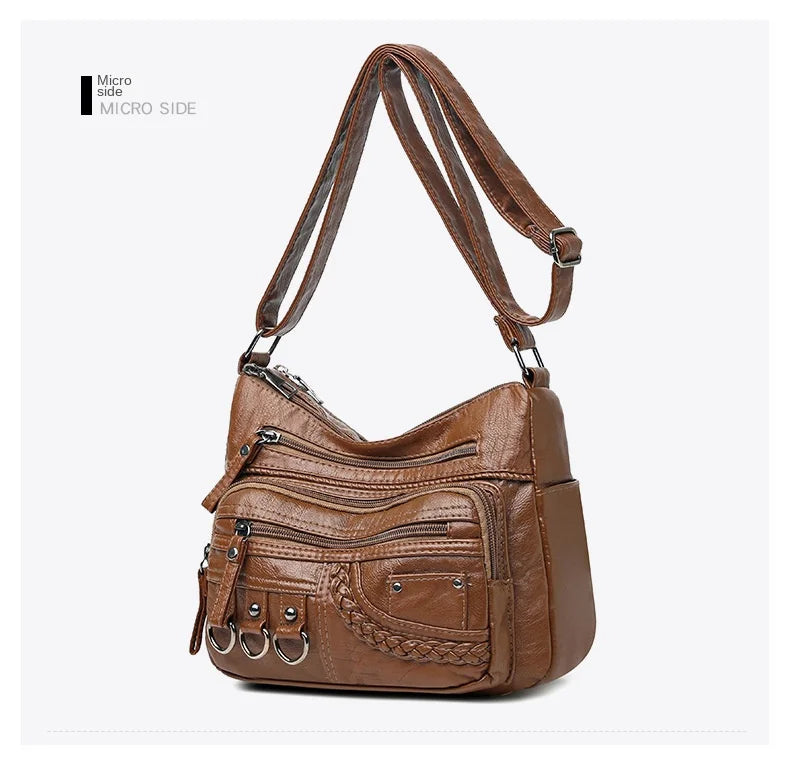 New Arrival Crossbody Shoulder Bag Soft Washed Leather Women's Mini Bag Versatile Handbag