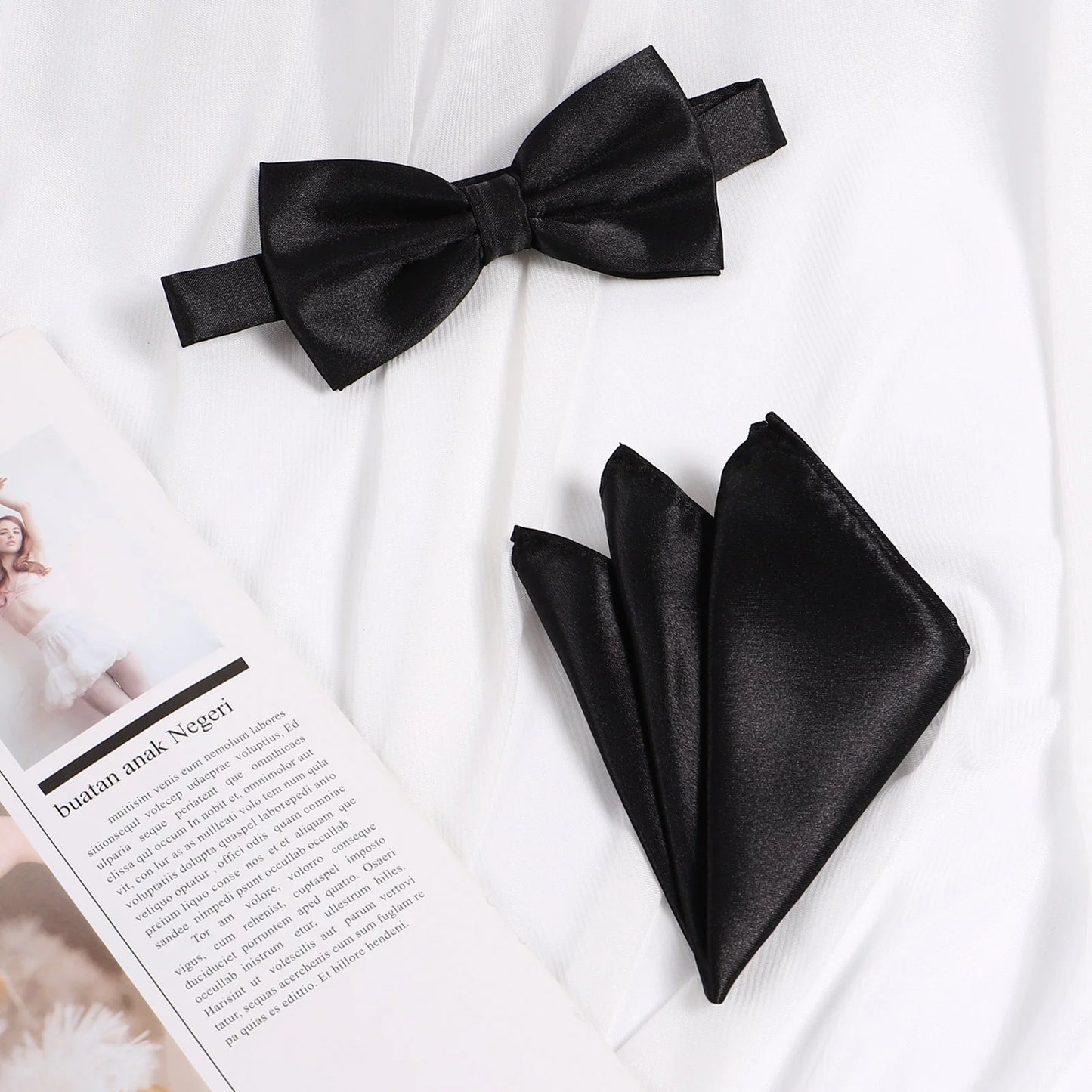 Set de papion artizanal cu brățară - 3 bucăți din poliester, mărime unică