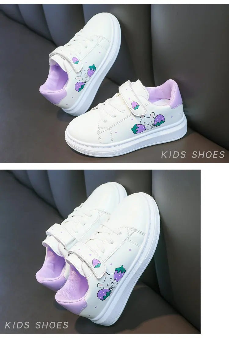 Mädchen Schüler Casual Flache Schuhe 2025 - Kinder Frühling Herbst - Weiße Sport Laufschuhe Sneaker 3-16 Jahre