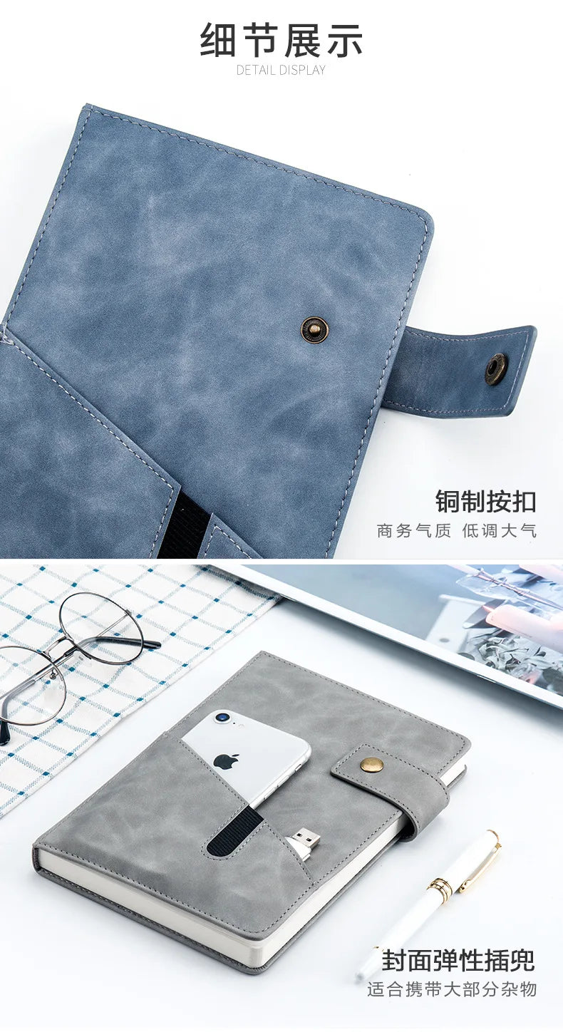 PU Leder A5 Notizbuch 2025 - Business Journal Planner Agenda Organizer Schule Büro