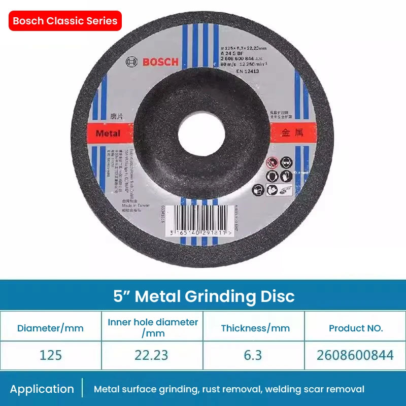 Bosch Metal Grinding Wheel Cutting Disc Classic Series Angle Grinder Accessories 100/125/150/180/230/305/355/400mm Cutting Wheel