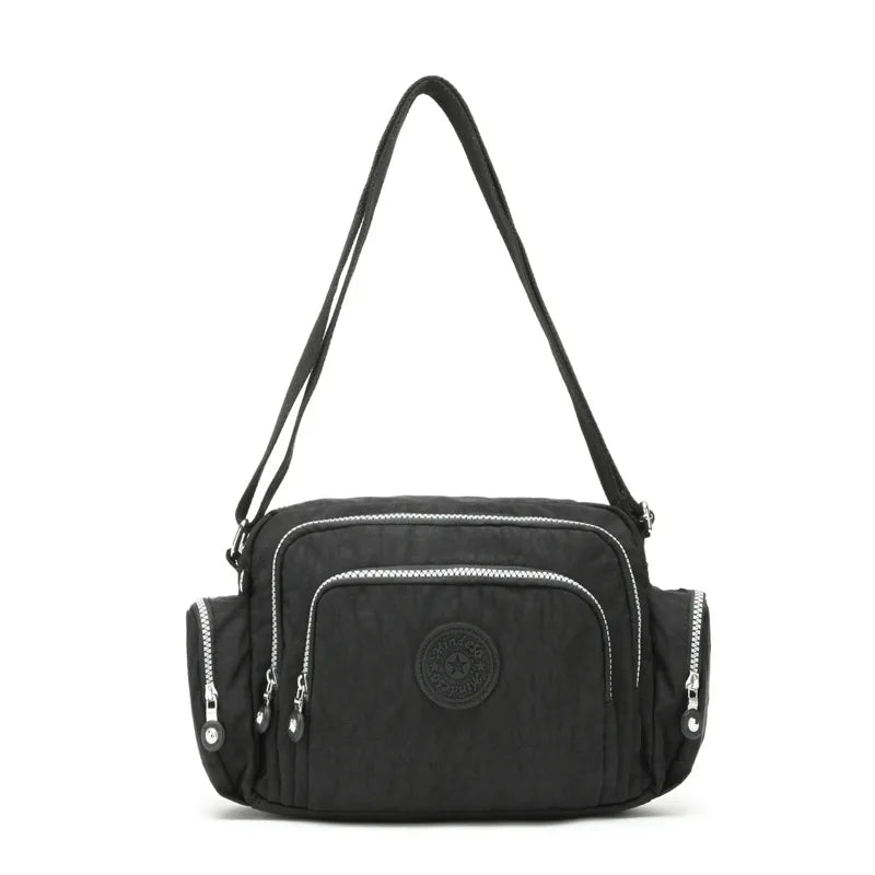 Waterproof Crossbody Bag for Women - Stylish Multi-Pocket Casual Shoulder Bag for Travel - Lightweight Canvas Messenger Bag