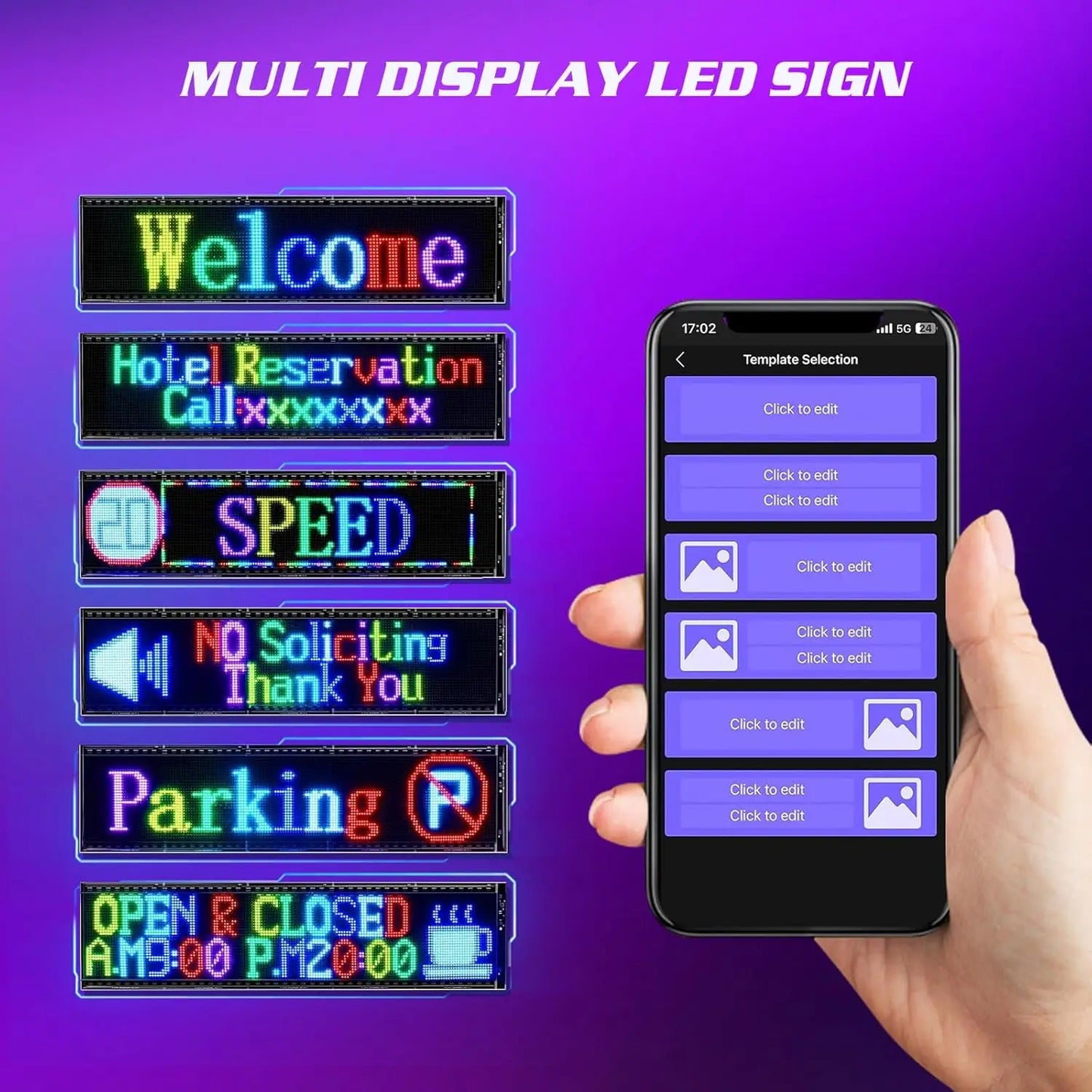 LED Display Programmable, LED light Sign with App Control,IP65 Flexible USB 5V LED Scoreboard, Personalised Light Sign ,DIY