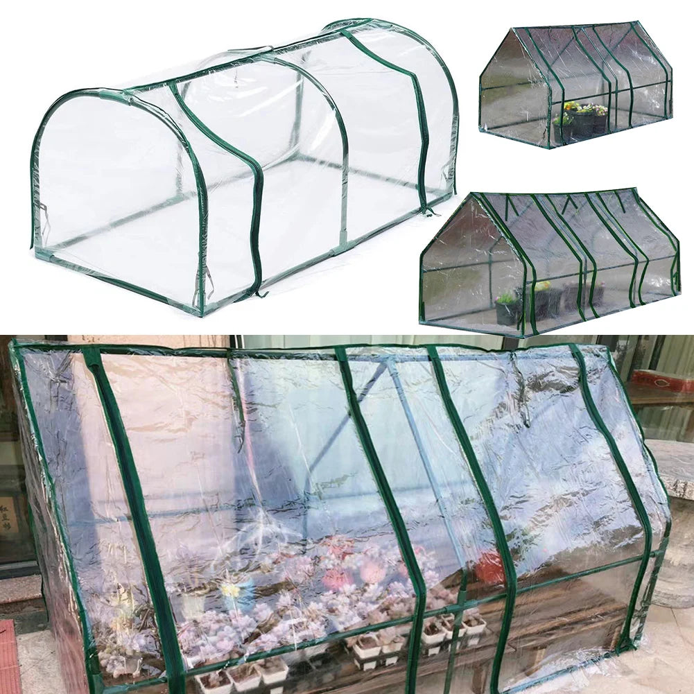 Mini Garden Greenhouse Cover Replacement Cover With Roll-up Door Water Resistant Hyaline Plant Flowers Vegetable Without Bracket