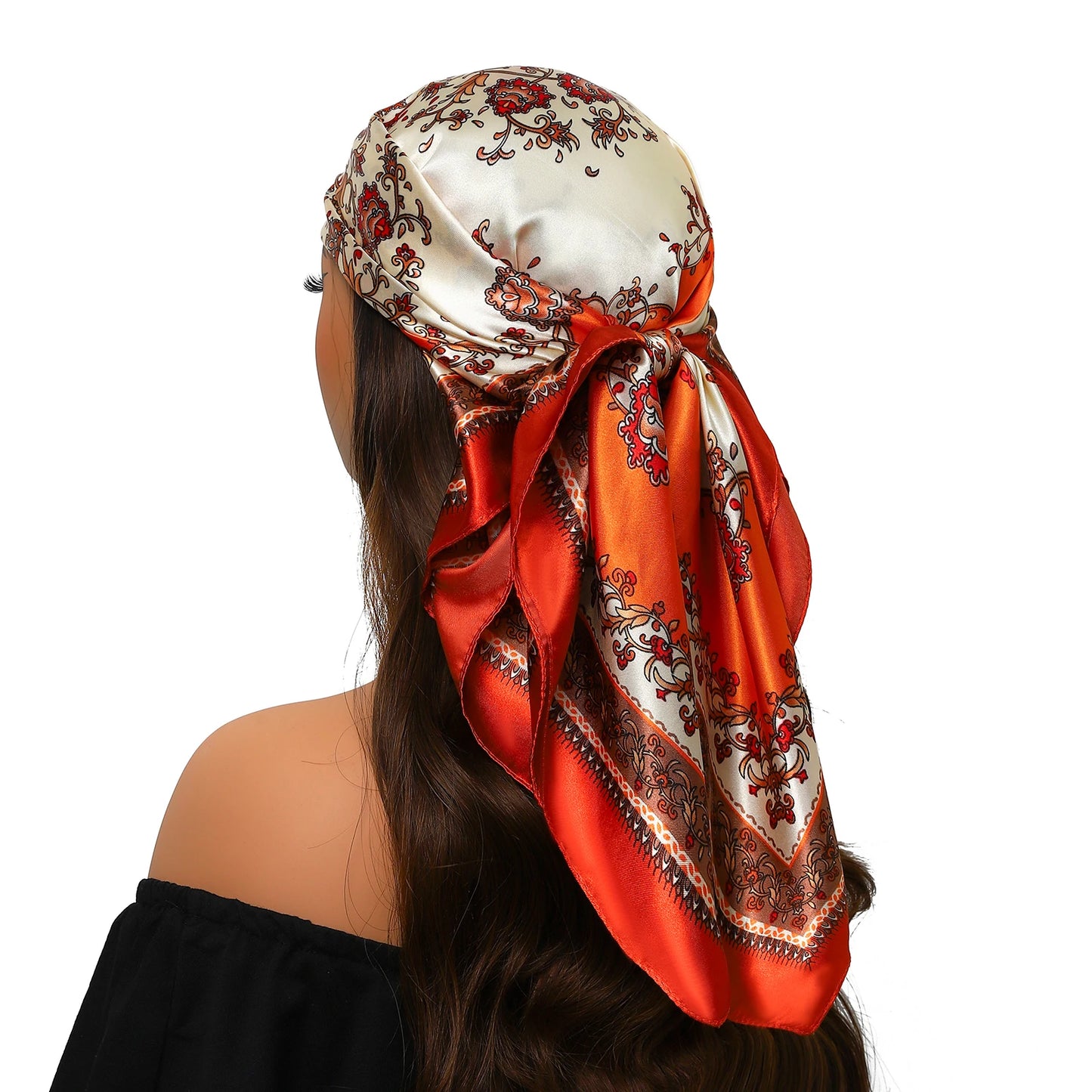 Kopf Foulard Seidenglanz - 90x90 cm Polyester weich