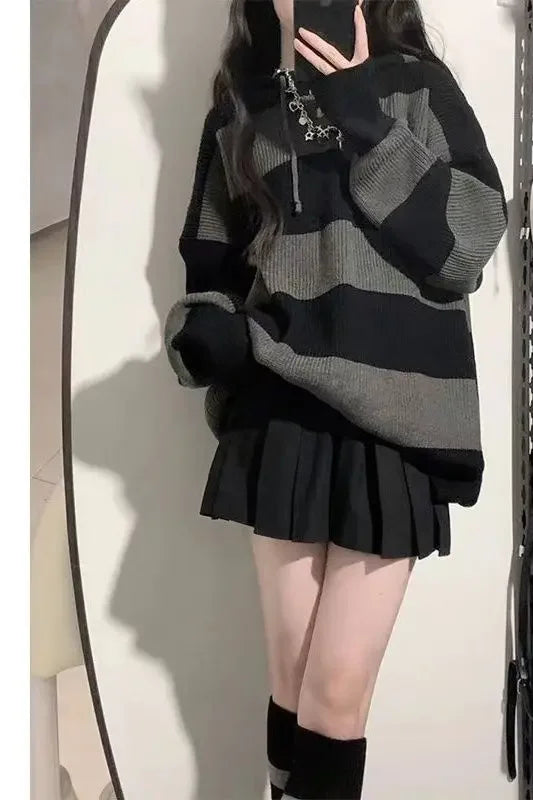 Pulover tricotat model Gidyq - Dungi, mânecă lungă, L/XL