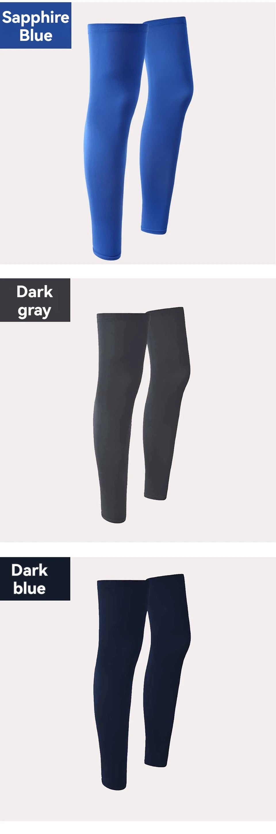 Manșoane pentru picioare 2025: GTUBIKE Ice-Silk Protecție UV - Colecția de compresie pentru ciclism