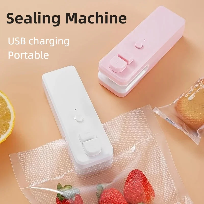 Tragbare Lebensmittel Beutel Versiegelungsmaschine USB Aufladbar Haushalt Vakuum Kaifeng Integriert Snack Versiegelung Küchen Werkzeuge