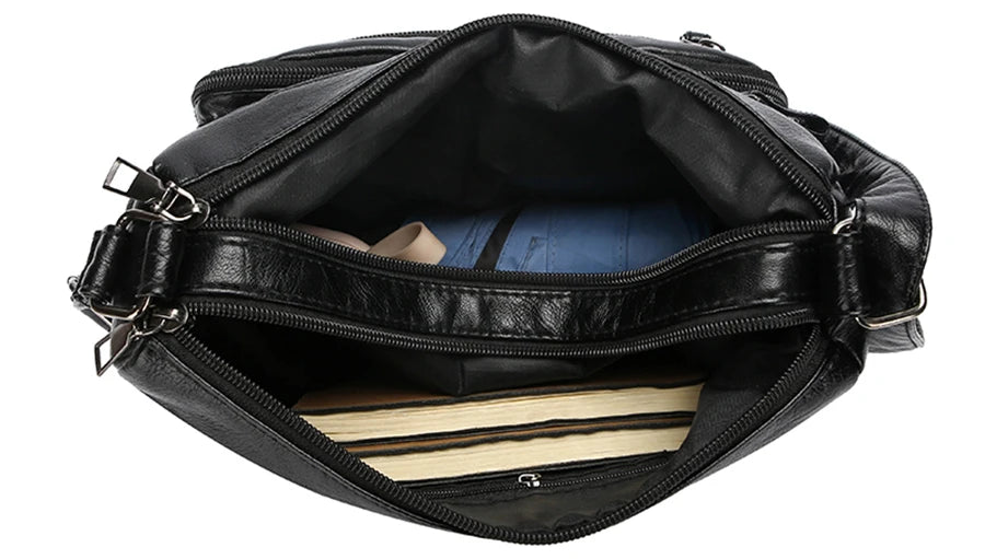 LANYIBAIGE Schultertasche Elegante - PU 12L Reißverschluss