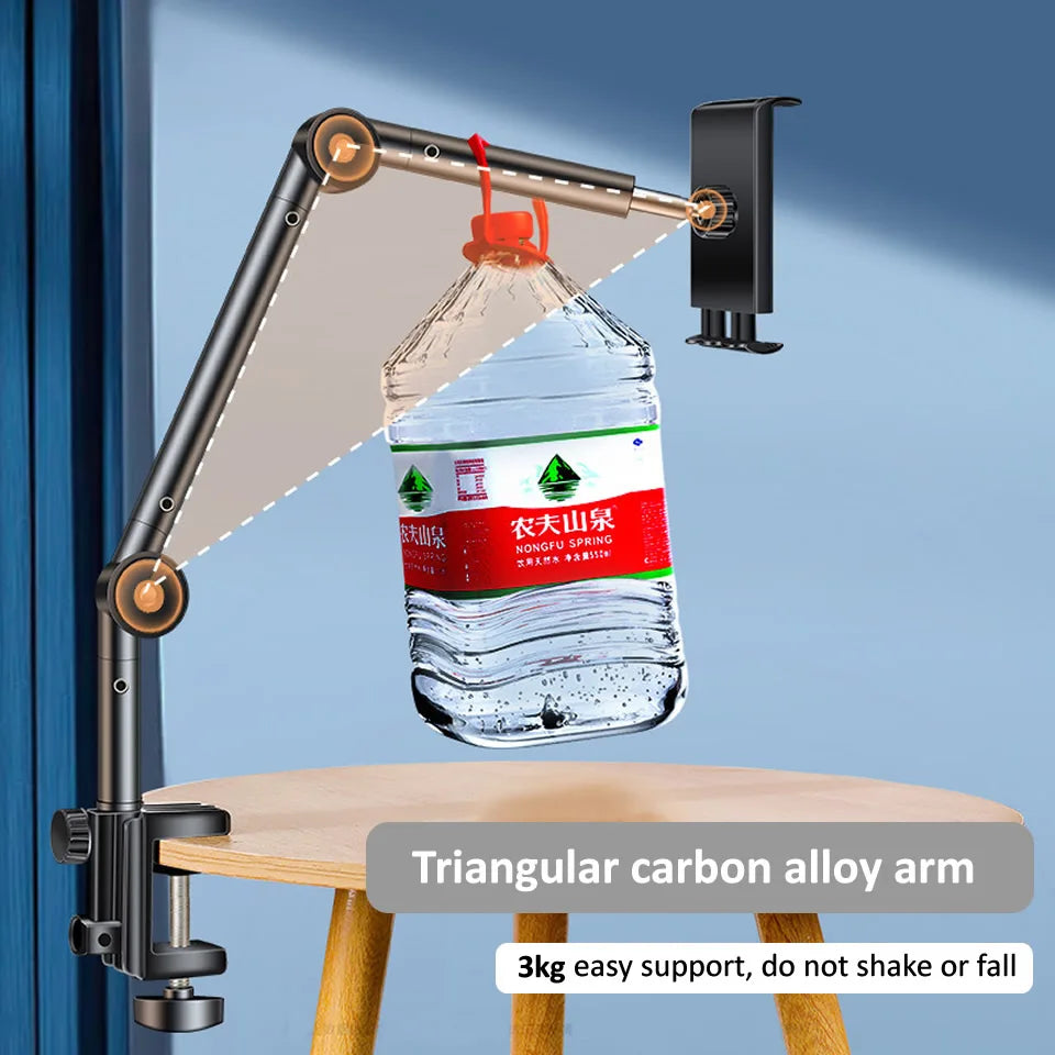 Suport tabletă Lamgool 360° - aluminiu, braț lung, 4–12,9