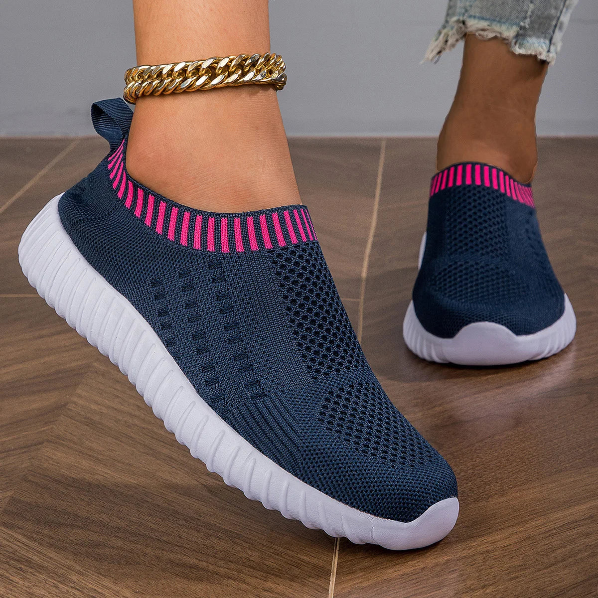 Frauen Sneakers Flach Boden Outdoor Casual Sport Einzel Schuhe Komfortabel Sommer Mesh Leicht Vulkanisiert Walking Schuhe