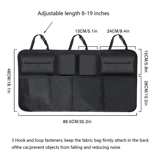 Car Trunk Hanging Storage Bag Back Seat Universal Large Capacity Oxford Waterproof Multi-pocket Car Trunk Storage Bag Organizer