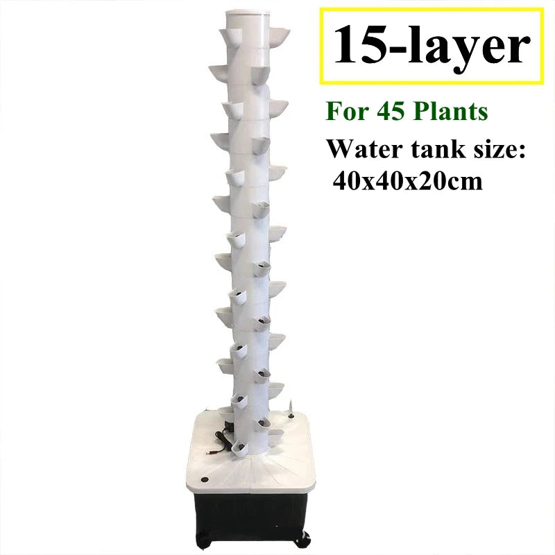 Vertical Hydroponic Tower  Greenhouse Garden Indoor Soilless Culture Growing System Vertical Tower Veg Planter Grow Pot Kit