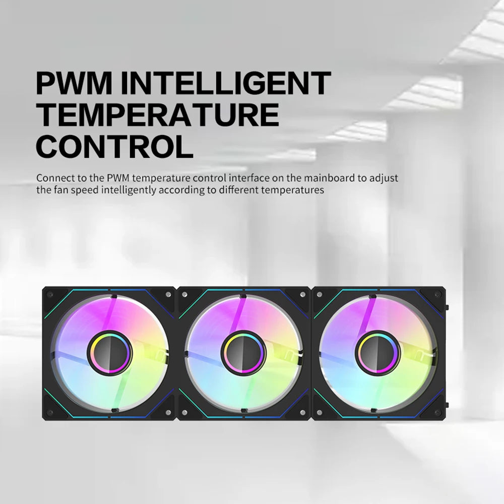 Aigo AS12 ARGB Lüfter - 120mm 800-2000RPM 4.2W PC Kühlung