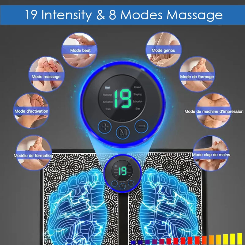 Masaj electric pentru picioare, pernă de relaxare musculară, pentru masaj, fitness, sport în aer liber, acasă, familie, relaxare
