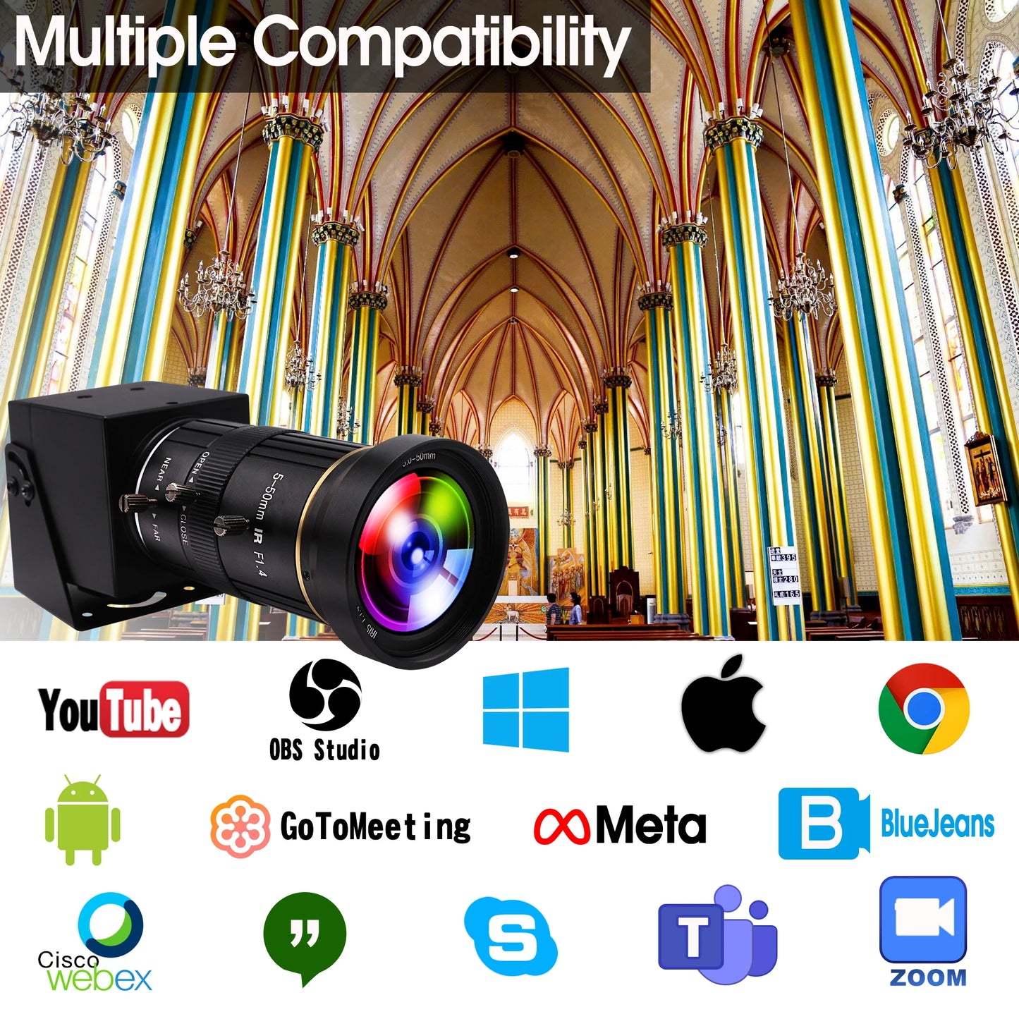 Cameră web ELP ELP-USB4KCAM30H 4K60FPS - USB3.0 HDMI 1/2.8"