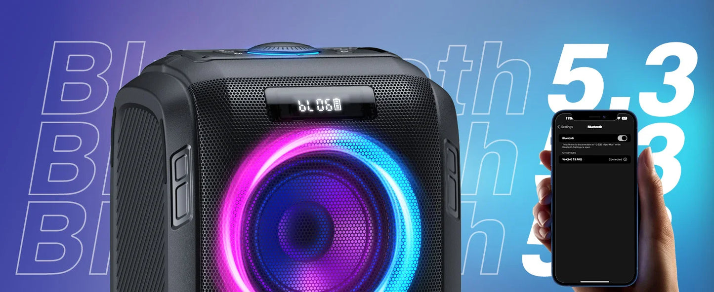 Party-Lautsprecher 2025: W-KING 250W PEAK Bluetooth - 120dB Massive Bass V5.3 Boombox Wireless Collection