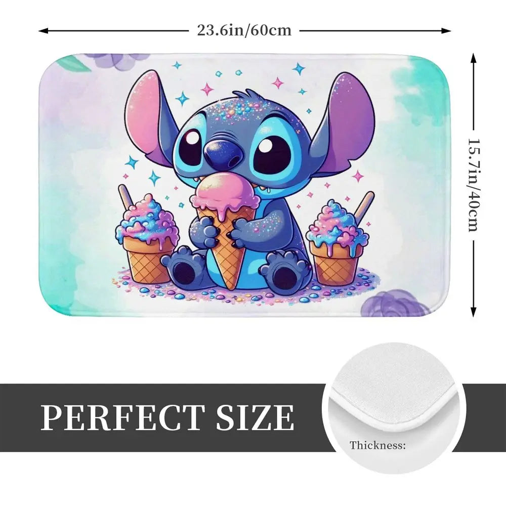 Custom Cartoon Stitch Floor Door Kitchen Bathroom Mat Anti-Slip Outdoor Doormat Bedroom Balcony Entrance Rug Carpet Footpad