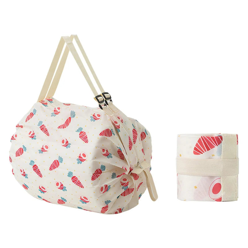 Foldable Shopping Bag Waterproof Travel Portable Storage Bag Beach Bag Supermarket Grocery Shopping Bag