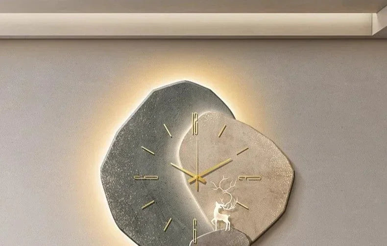 Modern Clock with Light Design Clock Minimalism Wall Clocks Stylish Large Living RoomMechanism Silent Decoration for Bedroom