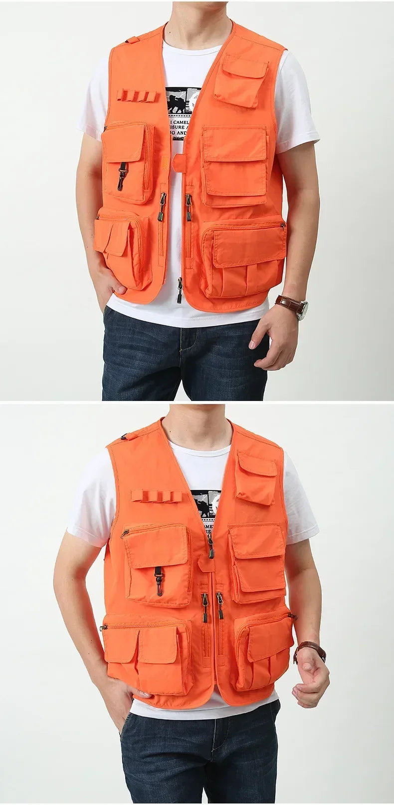 OutGear MultiPocket Jagdweste - 12 Taschen, Mesh, L