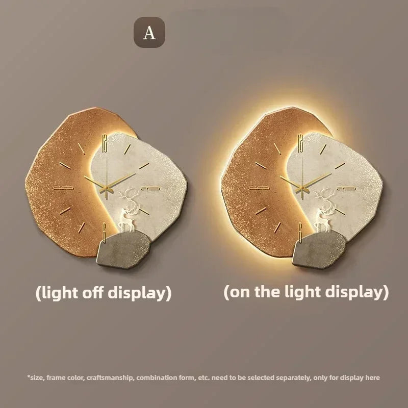 Modern Clock with Light Design Clock Minimalism Wall Clocks Stylish Large Living RoomMechanism Silent Decoration for Bedroom