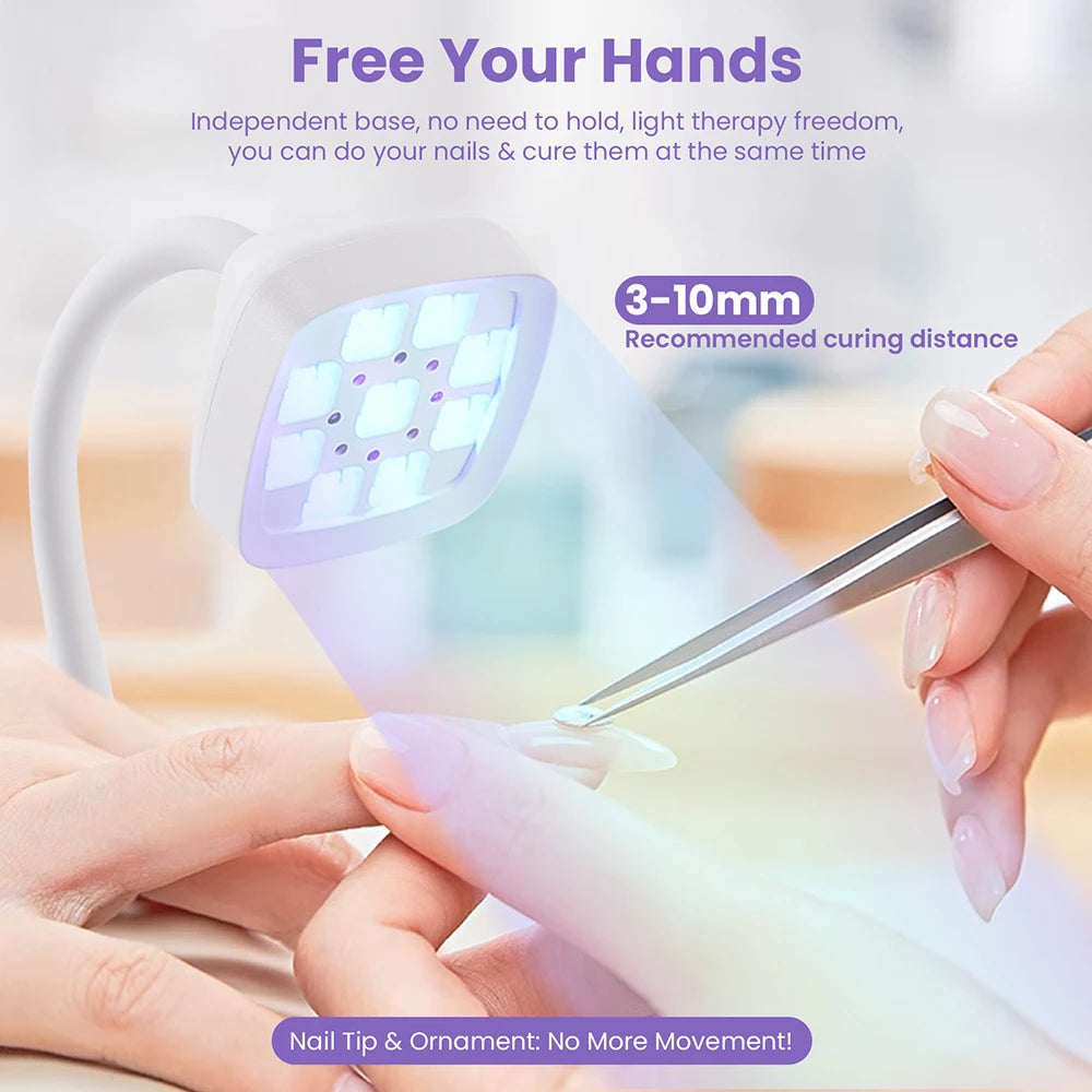 Lampă UV LED reîncărcabilă pentru unghii cu gel, lampă UV profesională pentru uscător de unghii cu LED pentru salon de artă pentru unghii