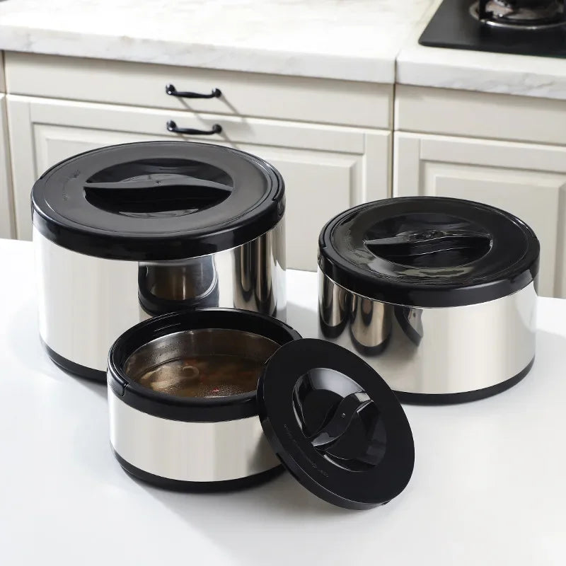 Large Capacity Commercial Portable Insulated Pot with Rice and Household Three Piece Set Insulated Bucket