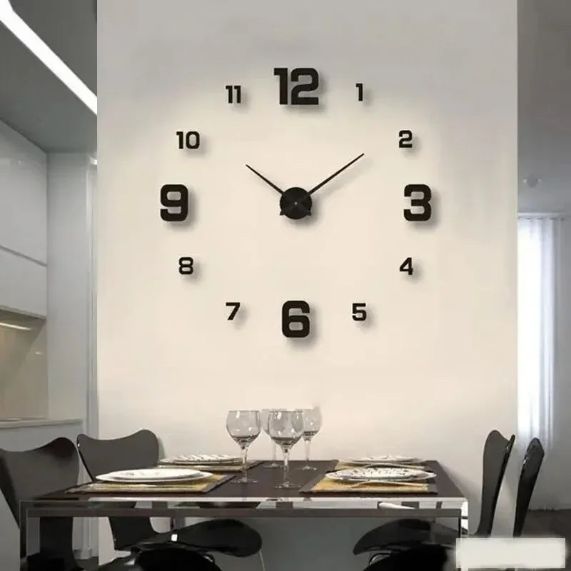 Creatives Frameless DIY Wall Clock Offices Wall Decoration Decoration for Bedroom Homes Silent Clock Living Room Clocks Decor