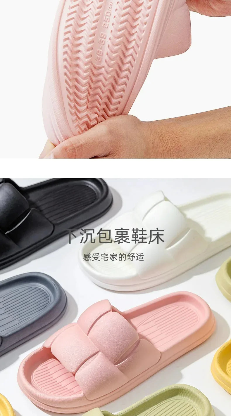 Sommer Weich Schuhe Cloud Hausschuhe Innen Stumm Badezimmer Anti-Rutsch Slide Eva Strand Flip Flops Männer Damen Freizeit Sandalen